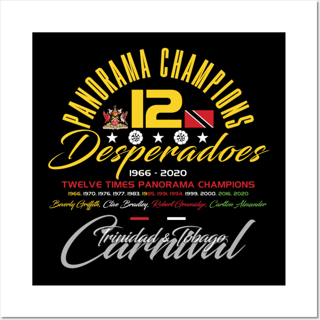 Desperadoes 12 times Panorama Champions Wall Art by JC-TSHIRTS